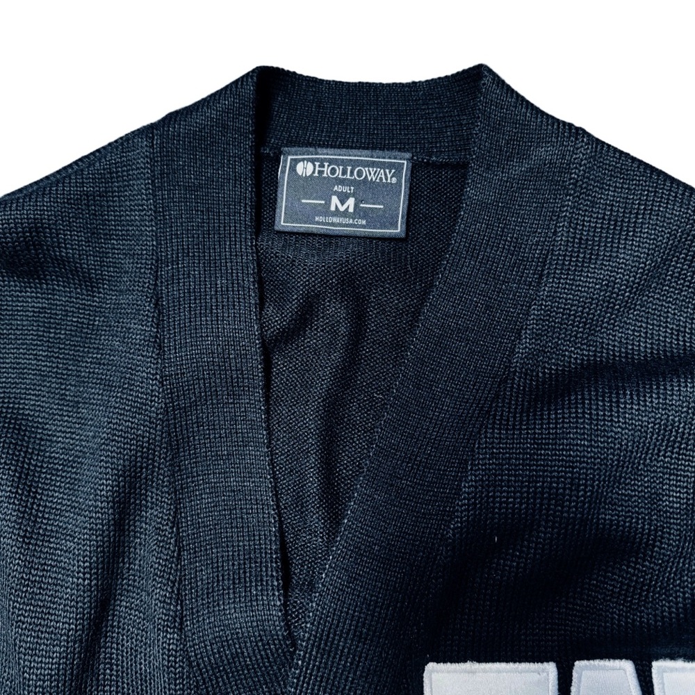 Holloway Black Knit Cardigan with W Patch - Picture 4 of 6